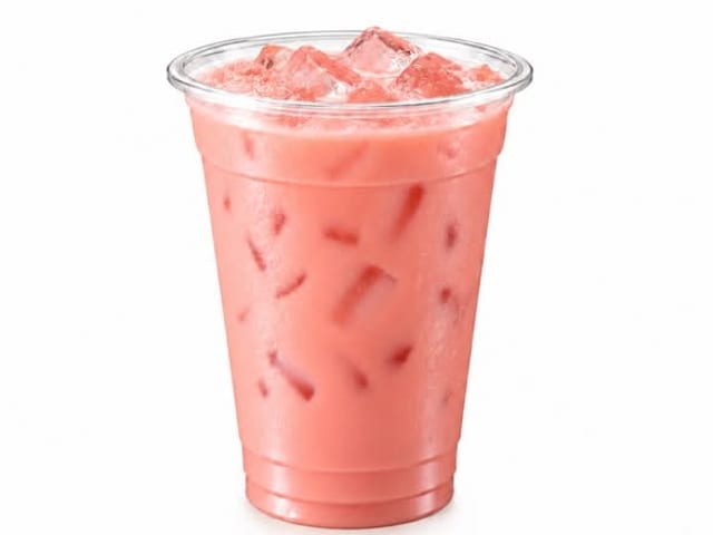 Red guava milk tea.