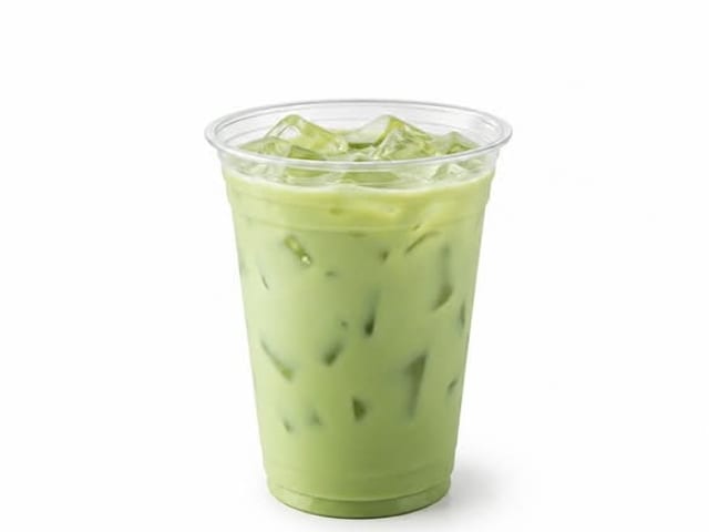 Green milk tea.