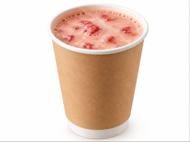 Strawberry milk tea - Hot.