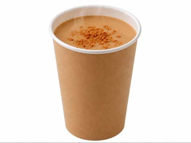 Biscoff milk tea - Hot.